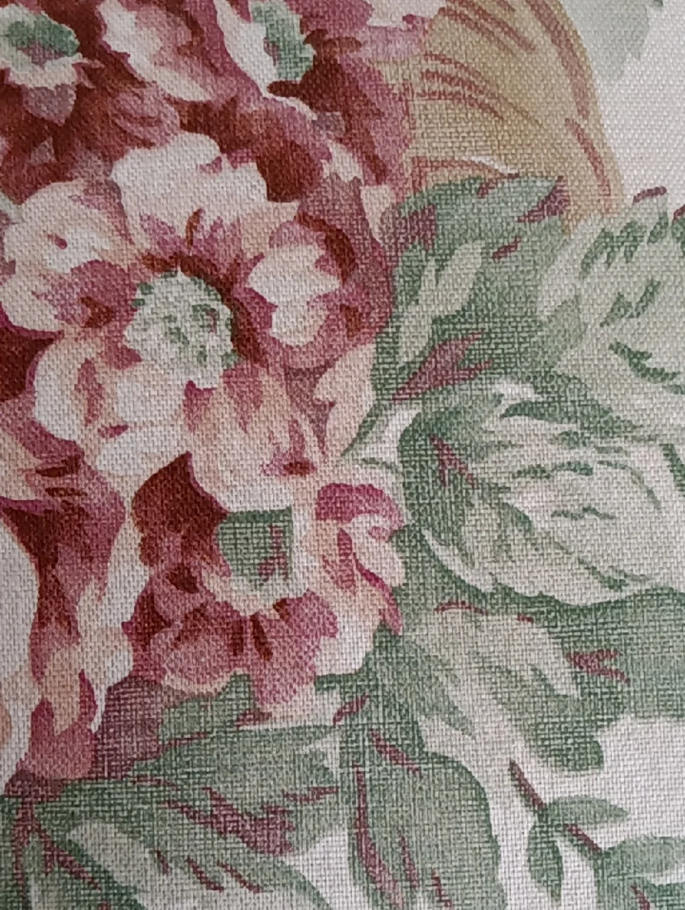 RARE Vintage Ralph Lauren Grosvenor Floral Linen Ruffle Pillow 20
